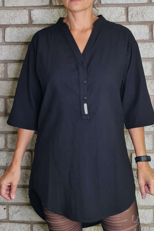 Black Cotton Shirt