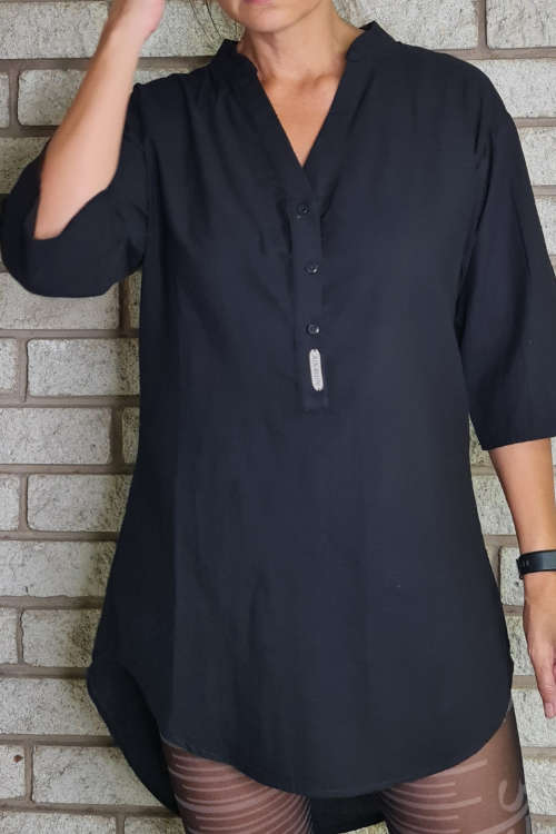 Black Cotton Shirt