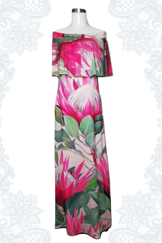 Protea Bardot Dress