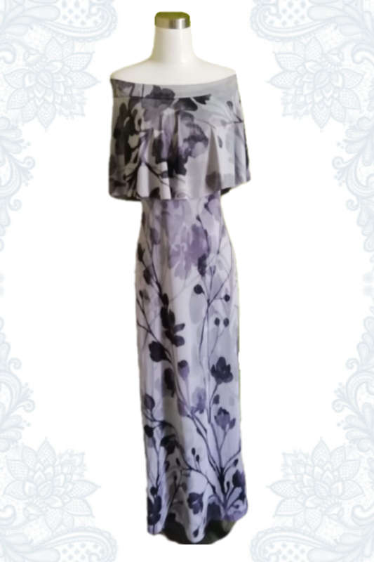 Classic Grey Bardot Dress