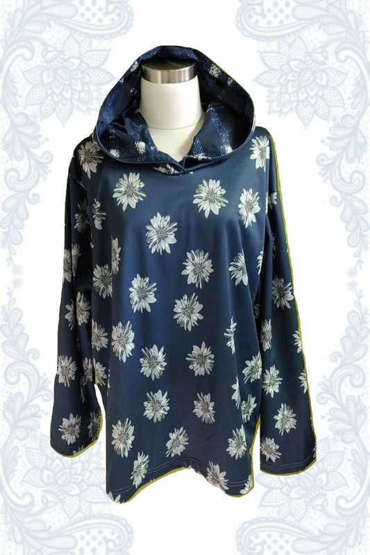 Blue Flowers Hoodie