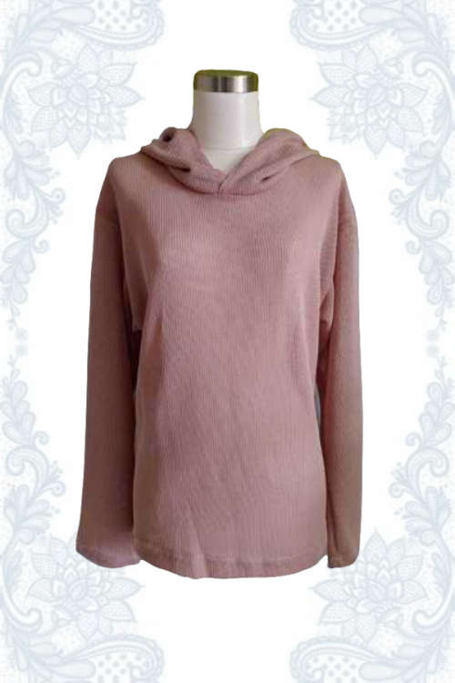 Knitted Pink Hoodie