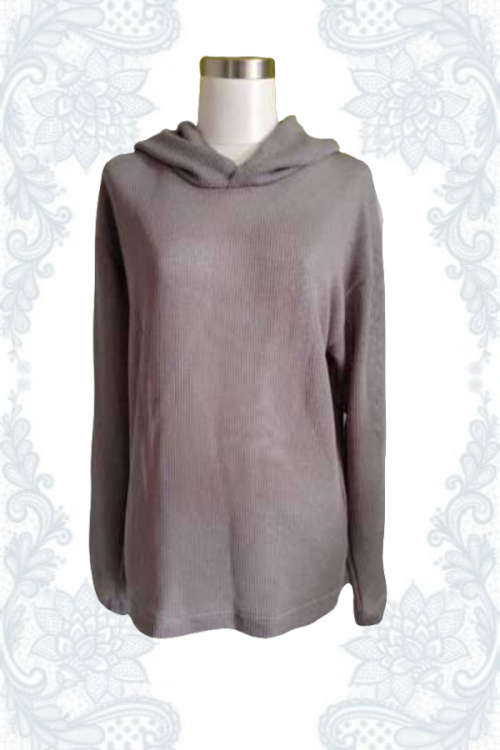 Knitted Grey Hoodie
