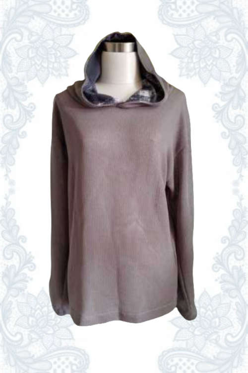 Knitted Grey Hoodie