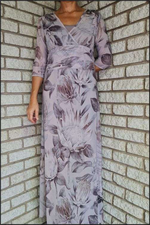 Botanical Protea Empire Dress