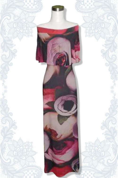Floral Bardot Dress