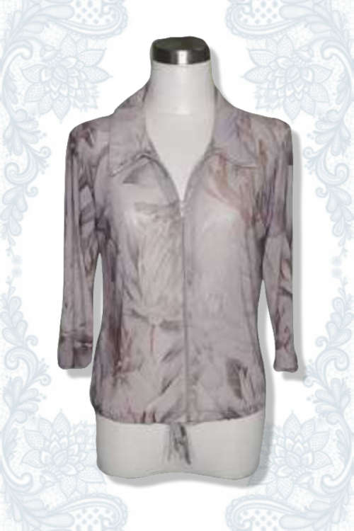 Botanical Protea Zipper Top