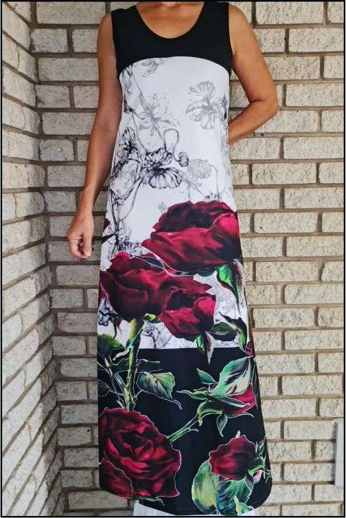 Spanish Roses Long Dress