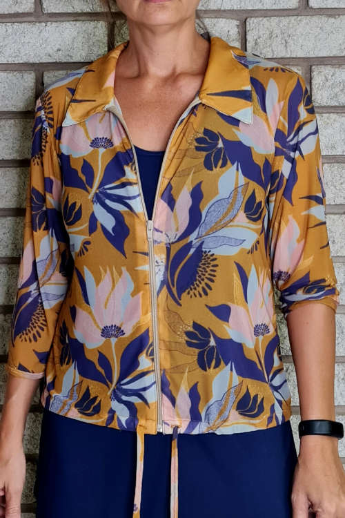 Mustard Zipper Top