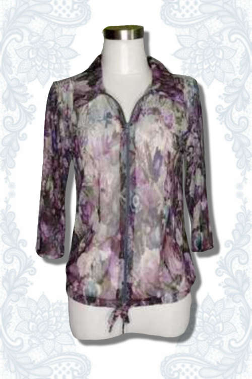 Spring Garden Zipper Top