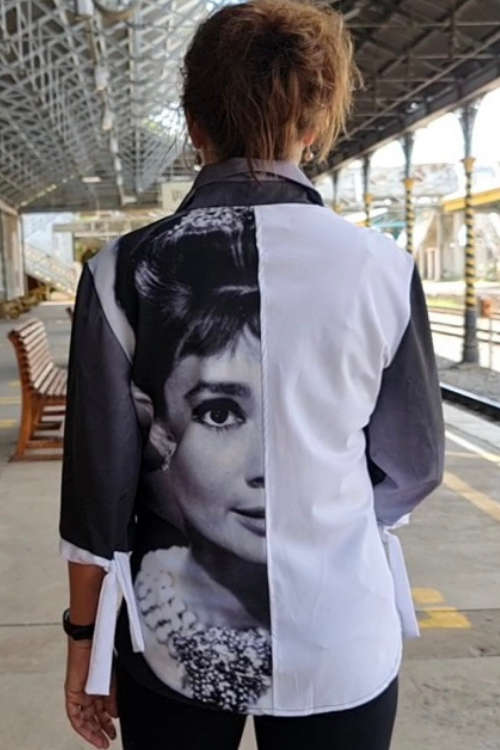 Audrey Hepburn Shirt - 3/4 Sleeve