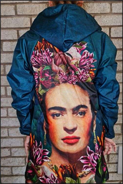 Green Frida Kahlo Raincoat