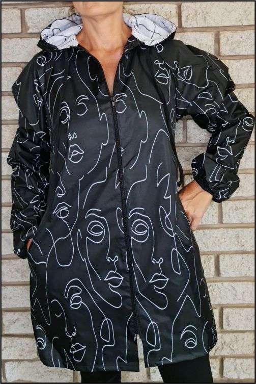 Black Faces Raincoat