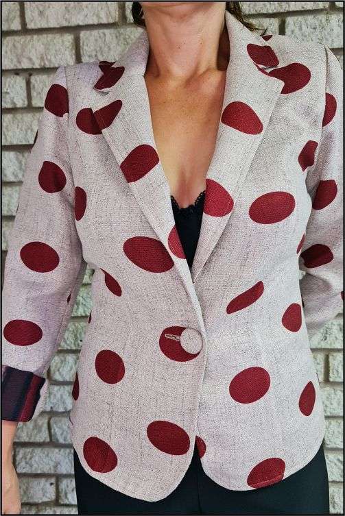Maroon Polka Dot Jacket