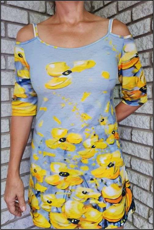 Yellow Myra cutout top