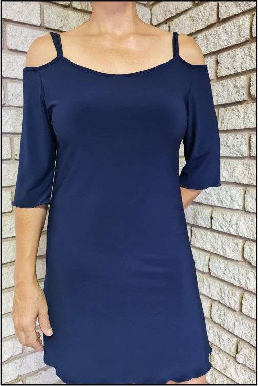 Navy cutout top