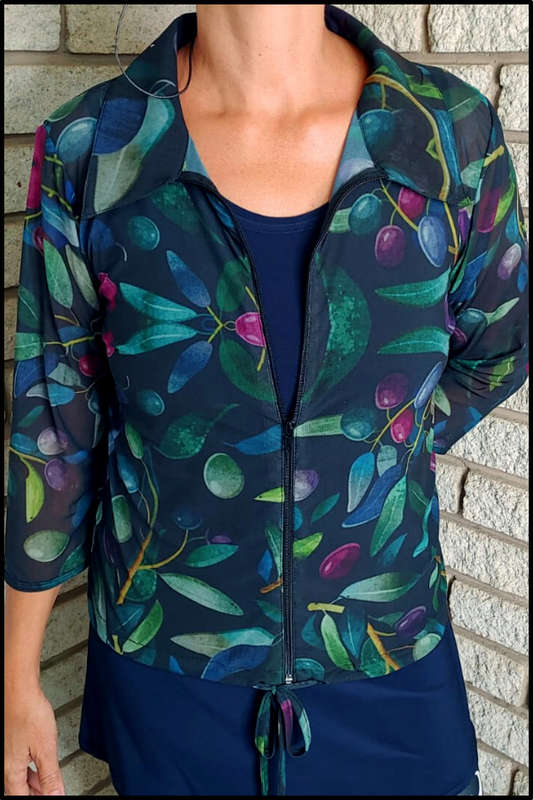 Olive Zipper Top