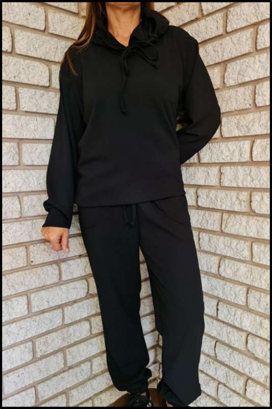 Black Jogger Hoodie