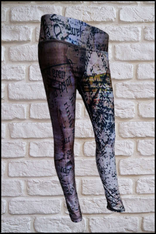 Brown Graffiti Tights