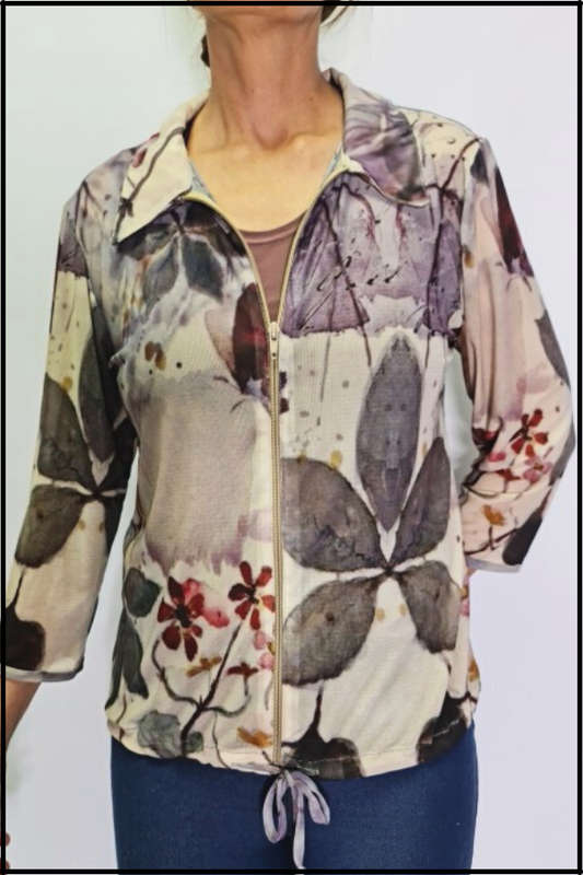 Exotic Garden Zipper Top