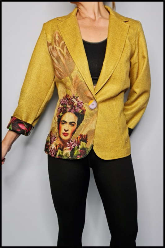 Frida Kahlo Jacket (Mustard)