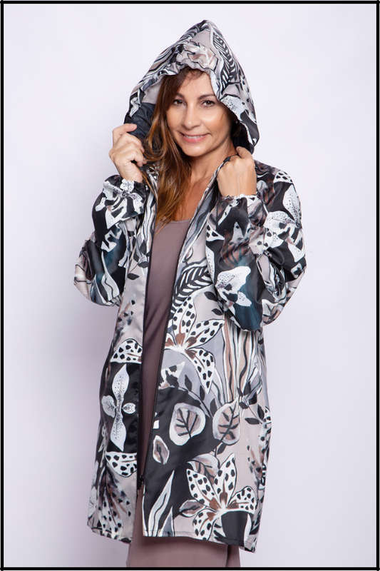 Orchid Blooms Raincoat