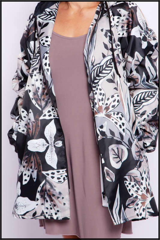 Orchid Blooms Raincoat