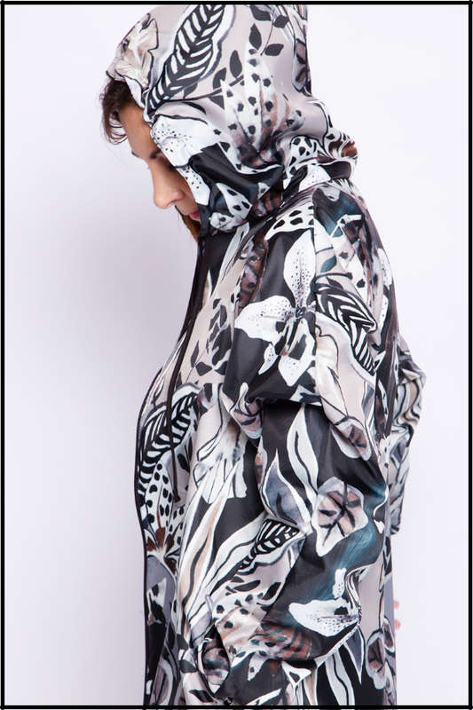 Orchid Blooms Raincoat