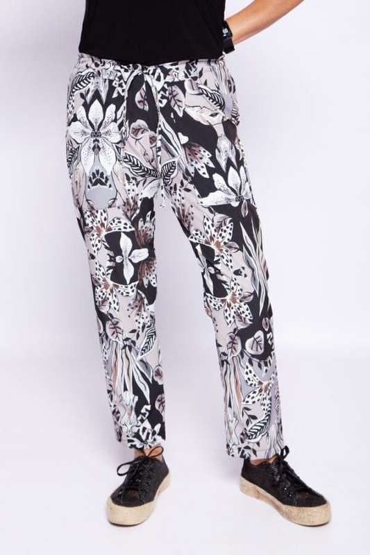 Orchid Blooms Pull-String Trousers