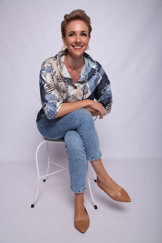 Blue Hues Hoodie Top