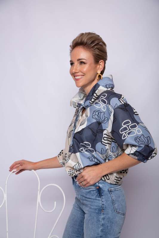 Blue Hues Hoodie Top