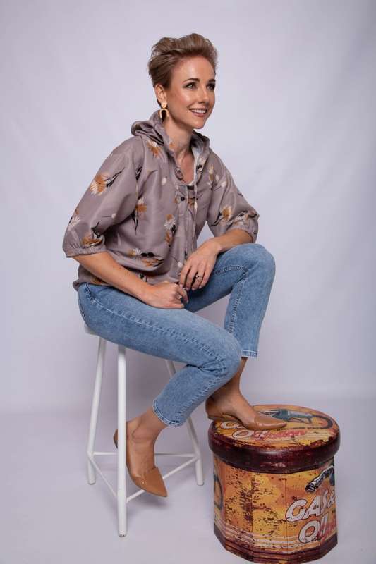 Mink-Mustard Wildflower Hoodie Top