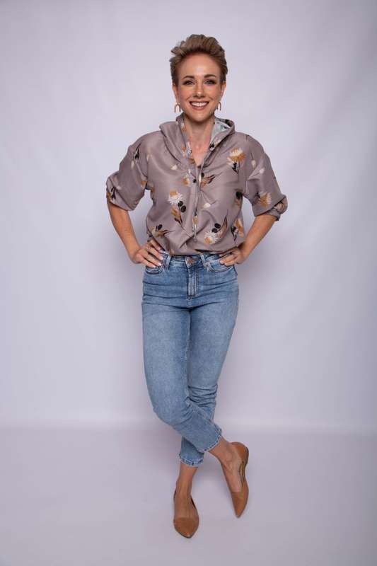 Mink-Mustard Wildflower Hoodie Top