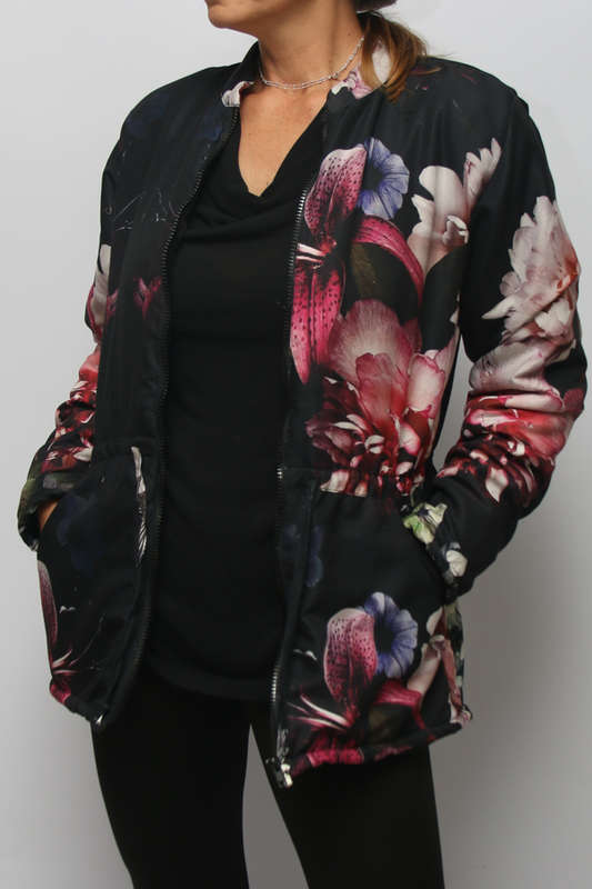 Dark Floral Ice-Bear Jacket