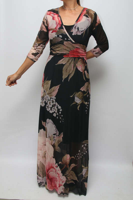 Elegant Rose Empire Dress