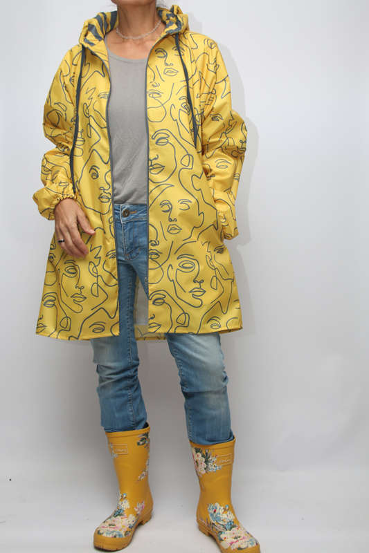 Yellow Faces Raincoat
