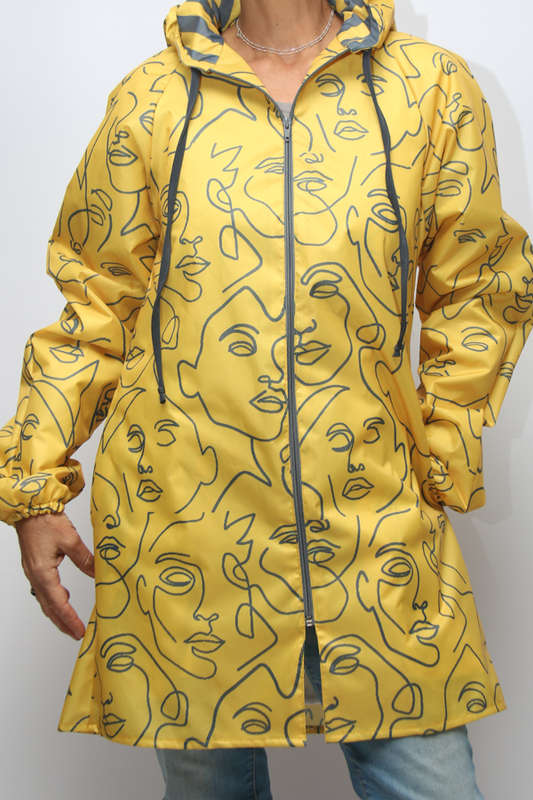 Yellow Faces Raincoat