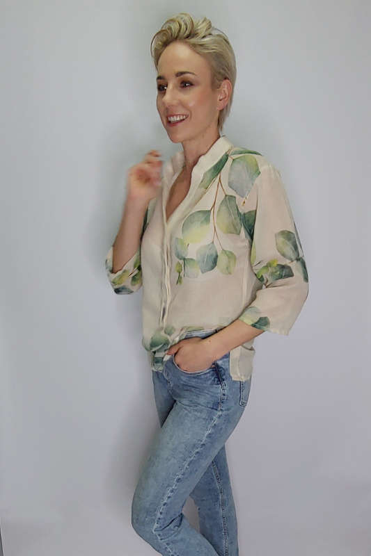Sheer Eucalyptus Top