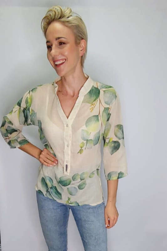 Sheer Eucalyptus Top