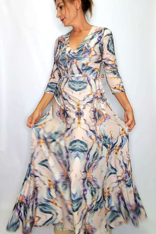 Cool Colours Cross-Over Dress
