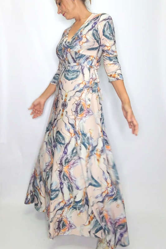 Cool Colours Cross-Over Dress