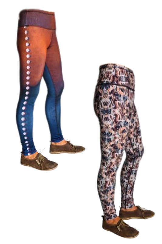 Denim Studs Reversible Tights
