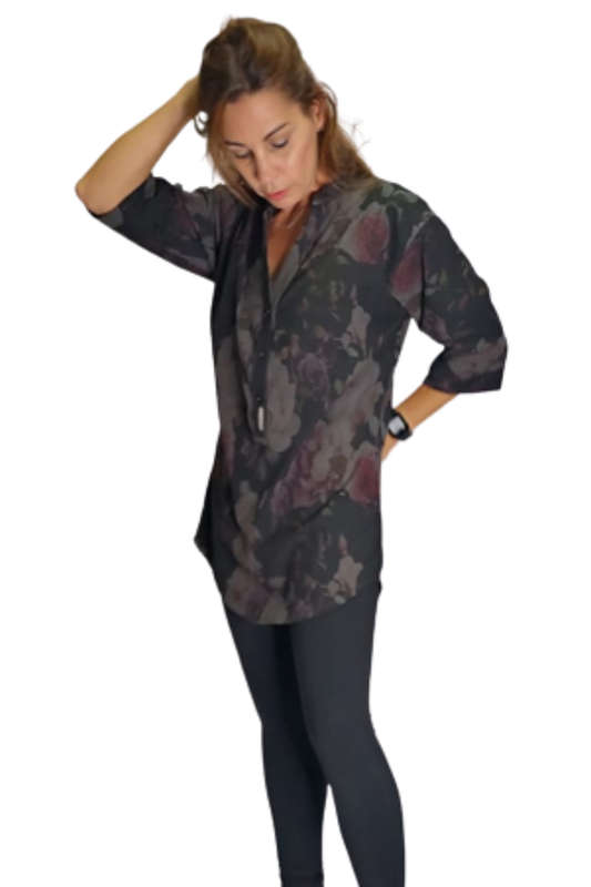 Dark Floral Top