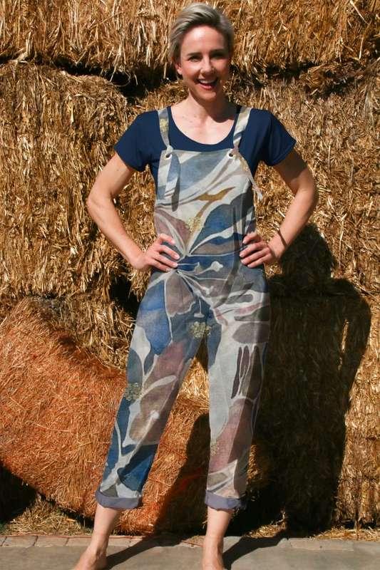 Painted Blossoms Dungaree