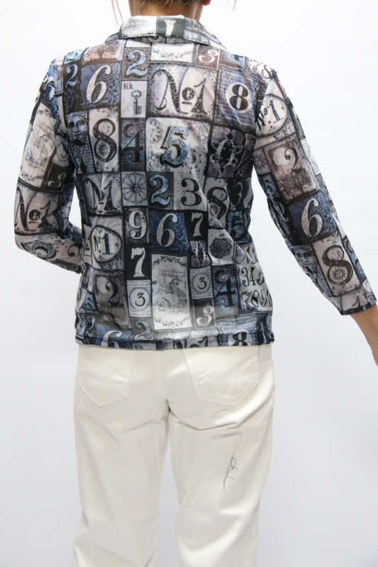 Numbers Zipper Top