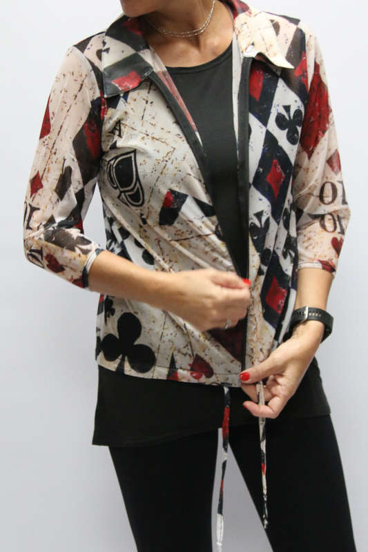 The Gambler Zipper Top