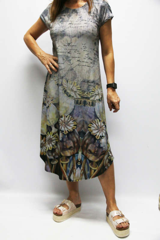 Floral Words Dress