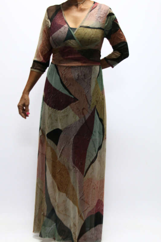 Harlequin Empire Dress