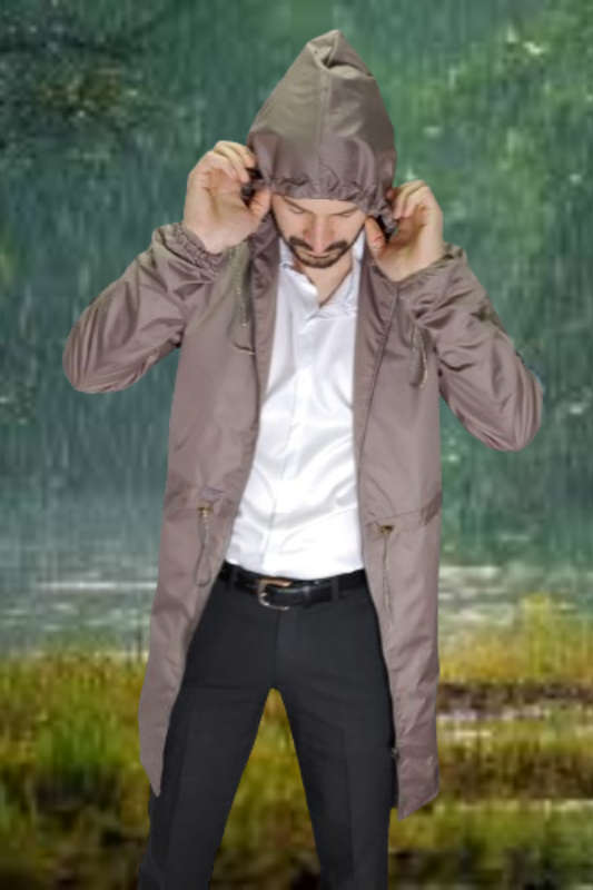 Cappuccino Pull-in waist Parka