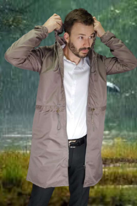 Cappuccino Pull-in waist Parka